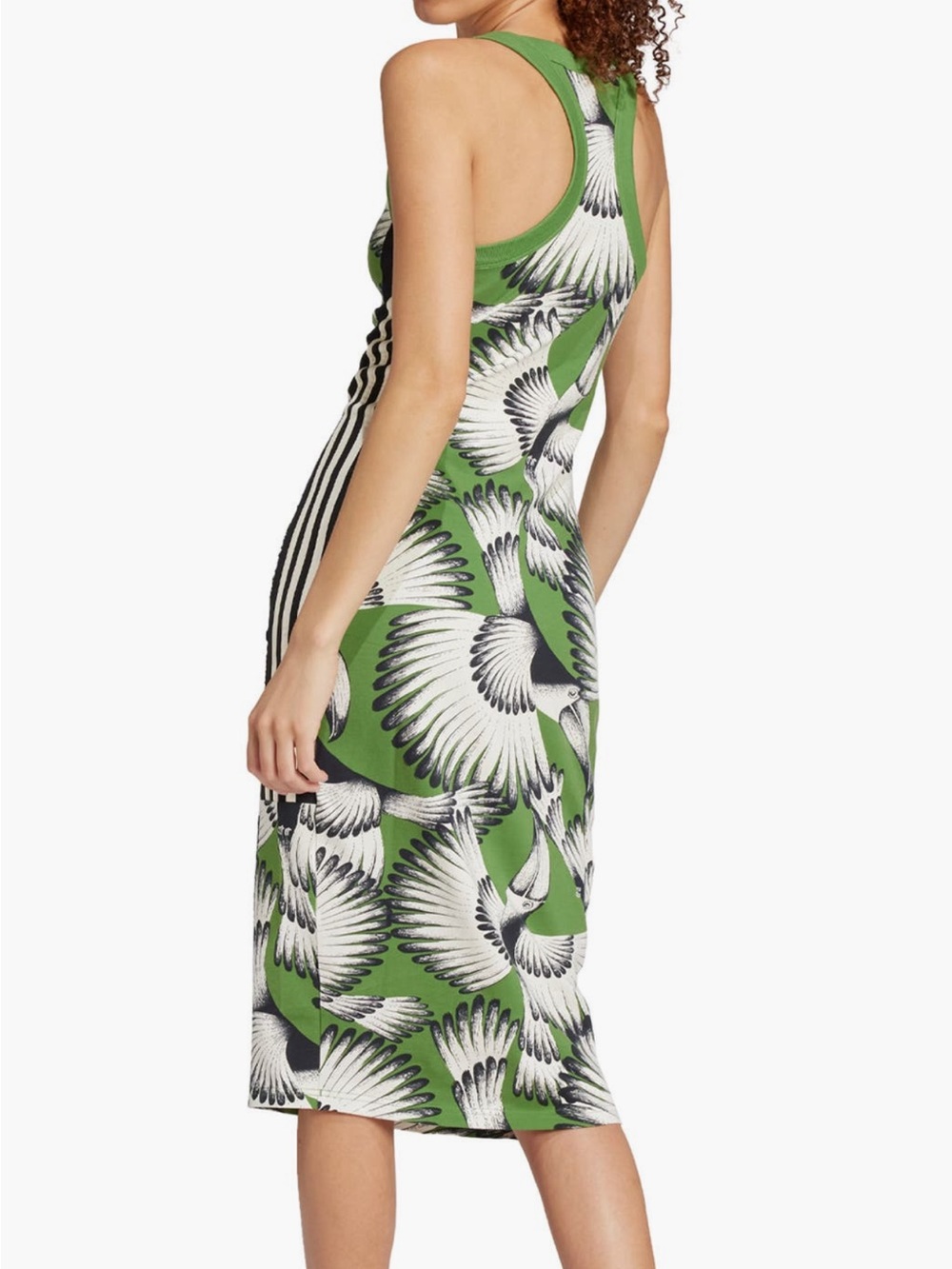 FARM Rio Green Bird-Print Racerback Midi Dress - Picture 2 of 5